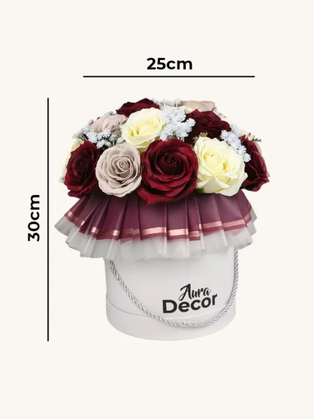 Mydlový flower box Aura Decor No. 18, biely