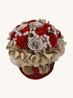 Mydlový flower box Aura Decor No. 17, burgundy