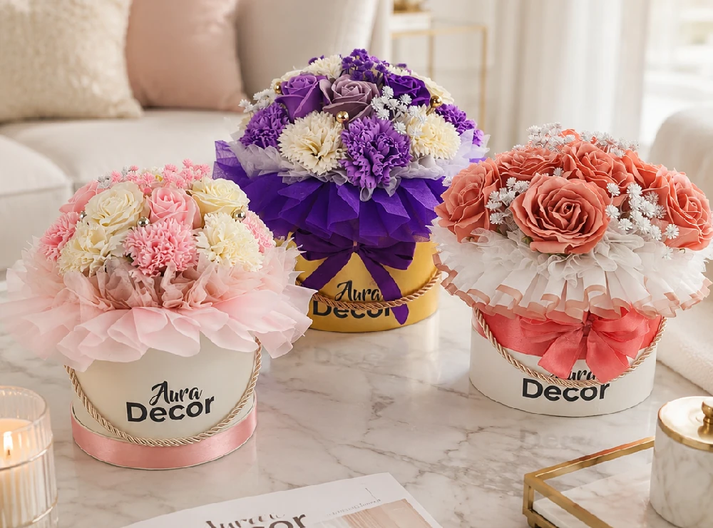 Mydlové flower boxy Aura Decor
