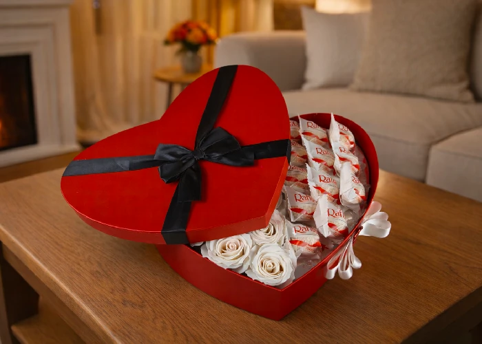 Darčekový box pre ženu srdiečkový