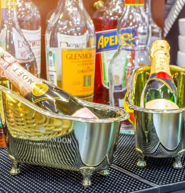 Šampanské Moet poháre