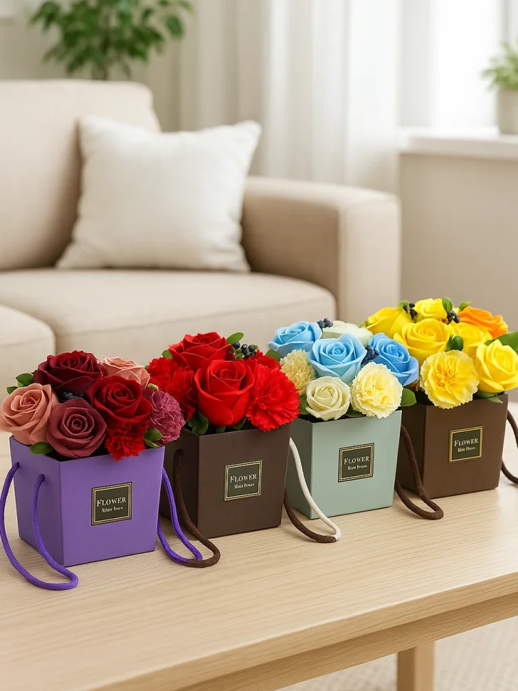 Mydlová kytica v darčekovom balení